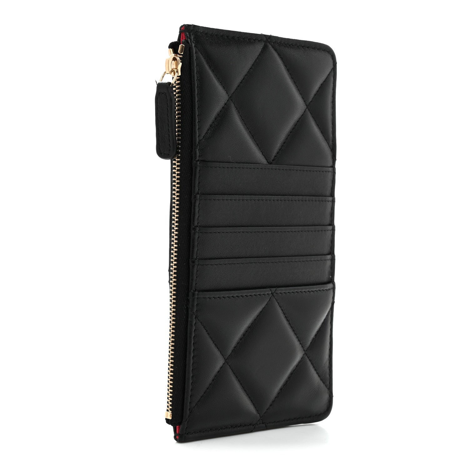 Chanel Lambskin Quilted Chanel 19 Phone and Card Holder Black 3 of 7