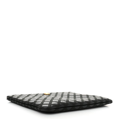 Chanel Lambskin Stitched Quilted Medium Cosmetic Case Black 3 of 7