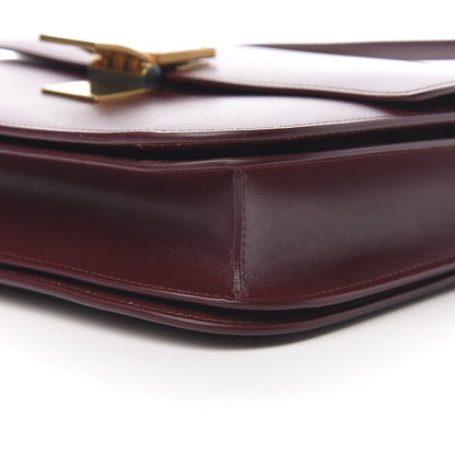Celine Box Calfskin Medium Classic Box Flap Bag Burgundy 10 of 15