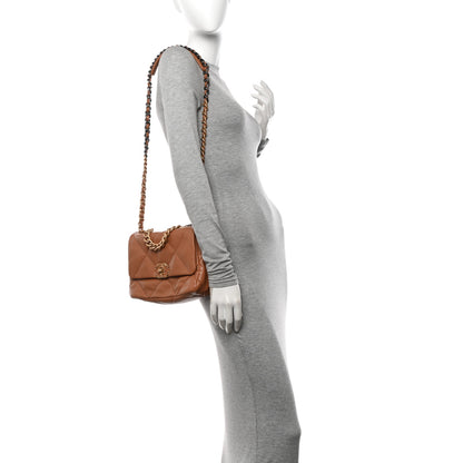 Chanel Lambskin Quilted Medium Chanel 19 Flap Brown 2 of 10