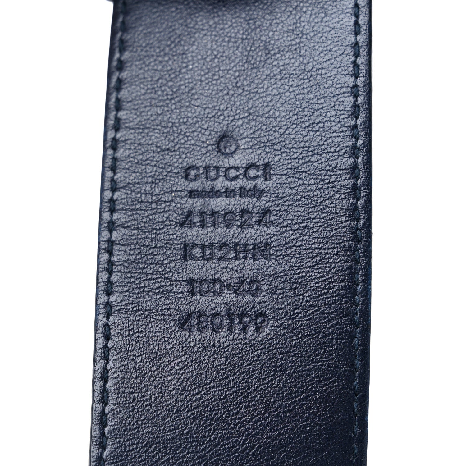 Gucci GG Supreme Monogram Blooms Interlocking G Belt Beige Blue Navy 3 of 8