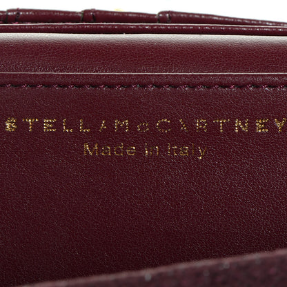 Stella McCartney Faux Leather Shaggy Deer Falabella Flap Wallet Plum 7 of 10