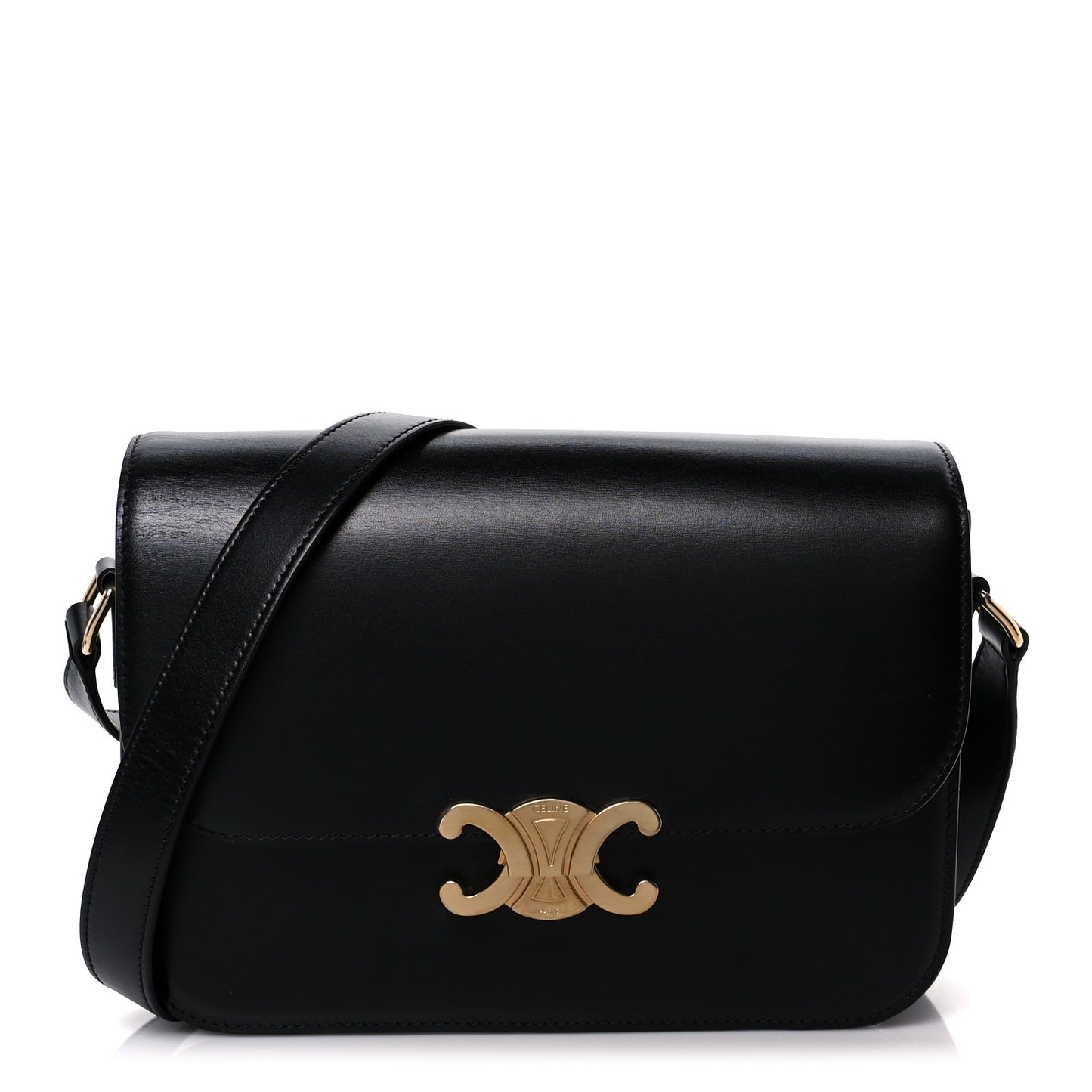 Shiny Calfskin Medium Triomphe Black