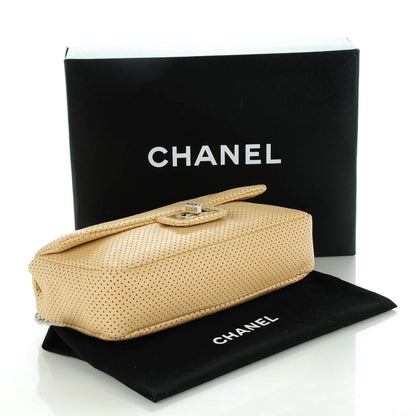 Chanel Lambskin Perforated Drill Flap Beige 4 of 7