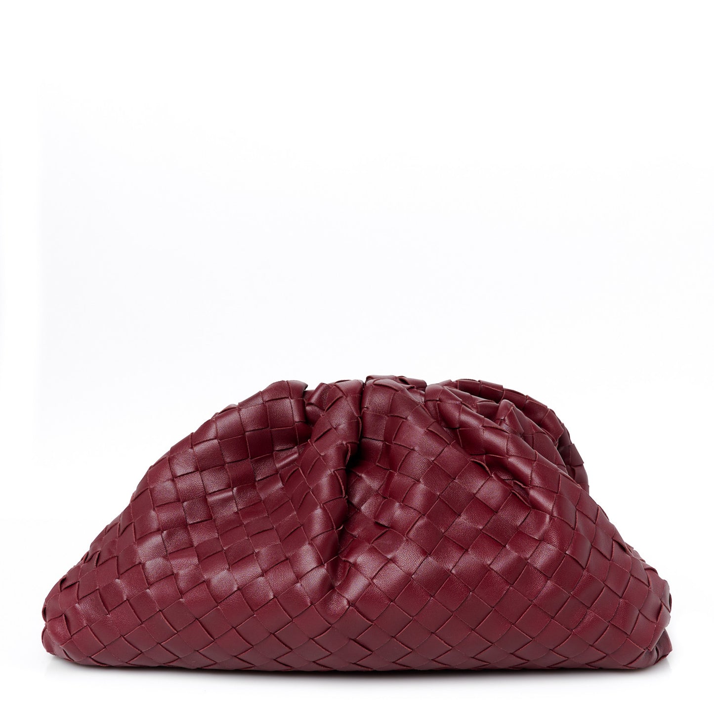 Nappa Maxi Intrecciato The Pouch Oversized Clutch Bordeaux