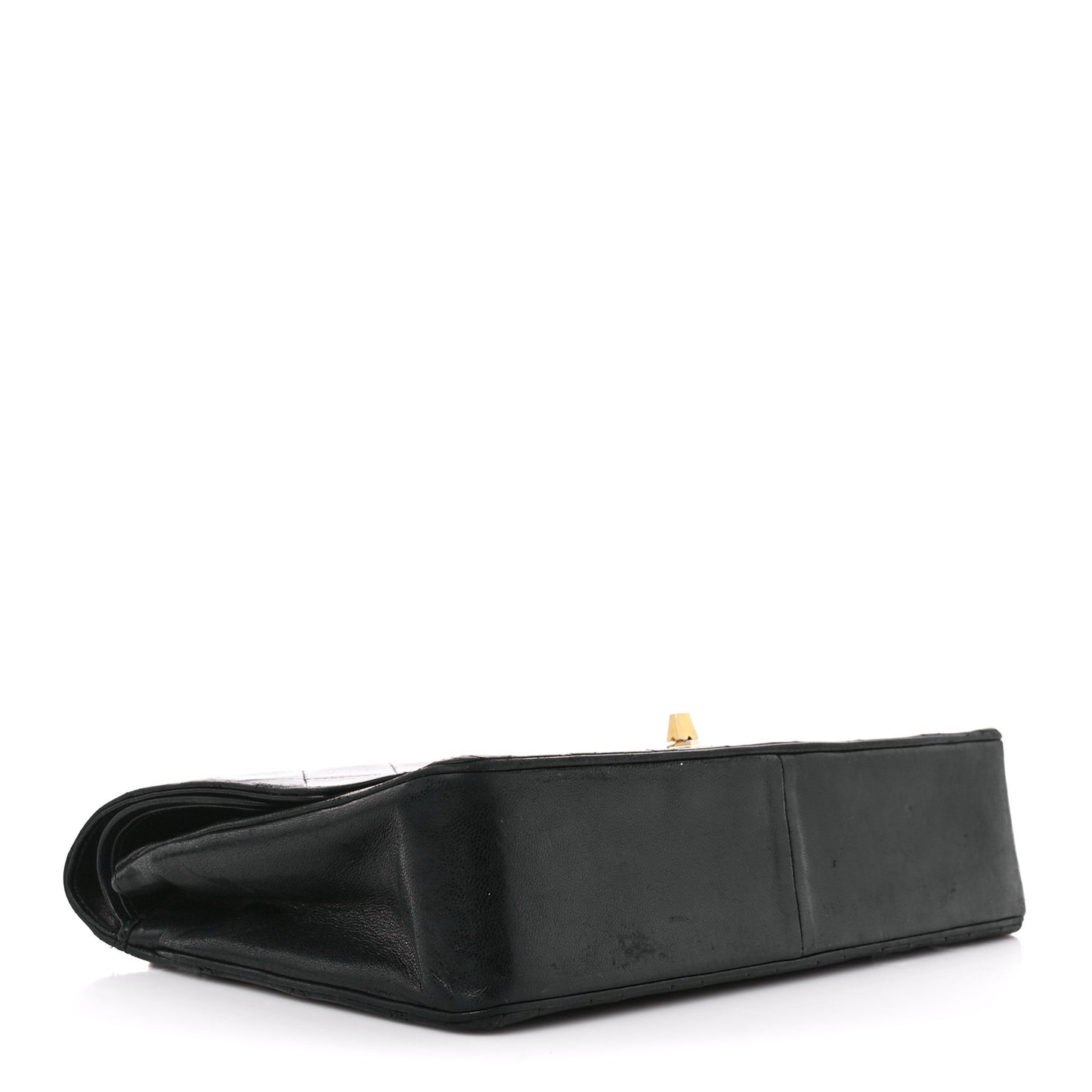 Lambskin Quilted Small Double Flap Black
