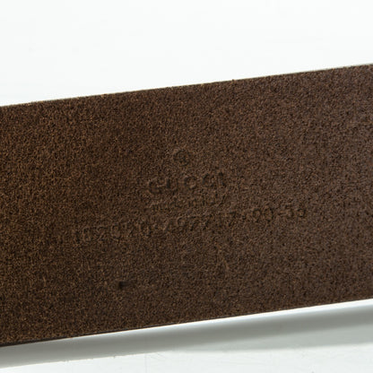 Gucci Calfskin Square G Belt 90 36 Dark Brown 3 of 6