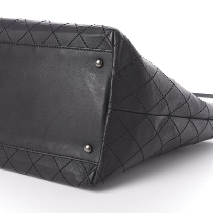 Chanel Calfskin Stitched Medium Shopping Tote Black 11 of 11