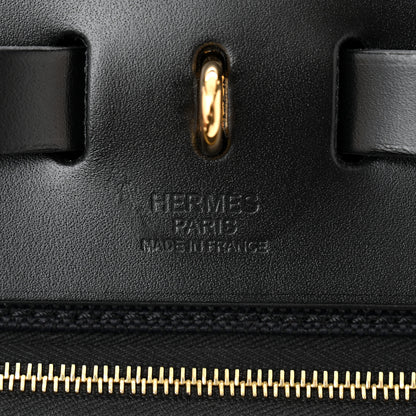 Hermes Military Toile Vache Hunter Herbag Zip PM 31 Black 7 of 12