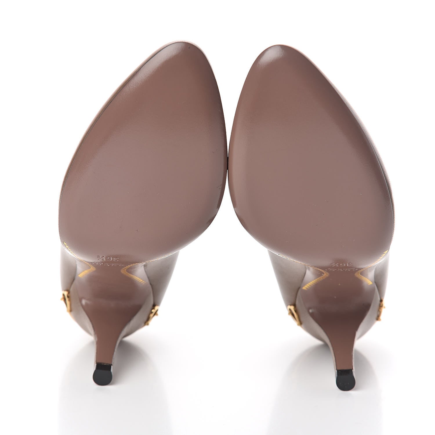 Gucci Nappa Horsebit High Heel Pumps 36.5 Acero 7 of 7