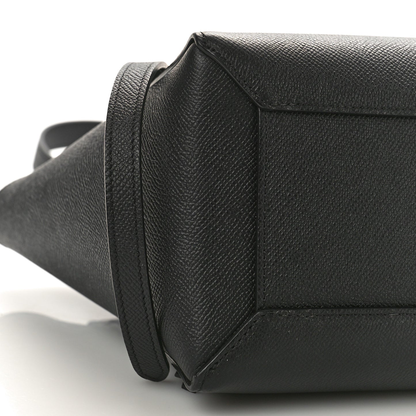 Grained Calfskin Micro Belt Bag Black