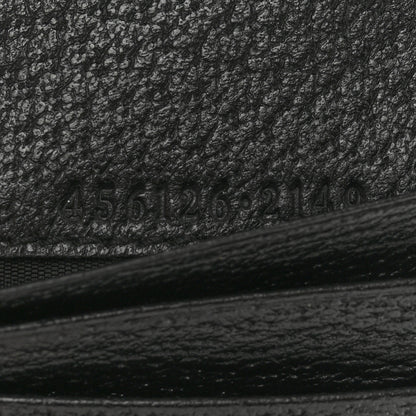 Gucci Textured Dollar Calfskin Berry Print GG Marmont Card Case Black Light Copper 7 of 8