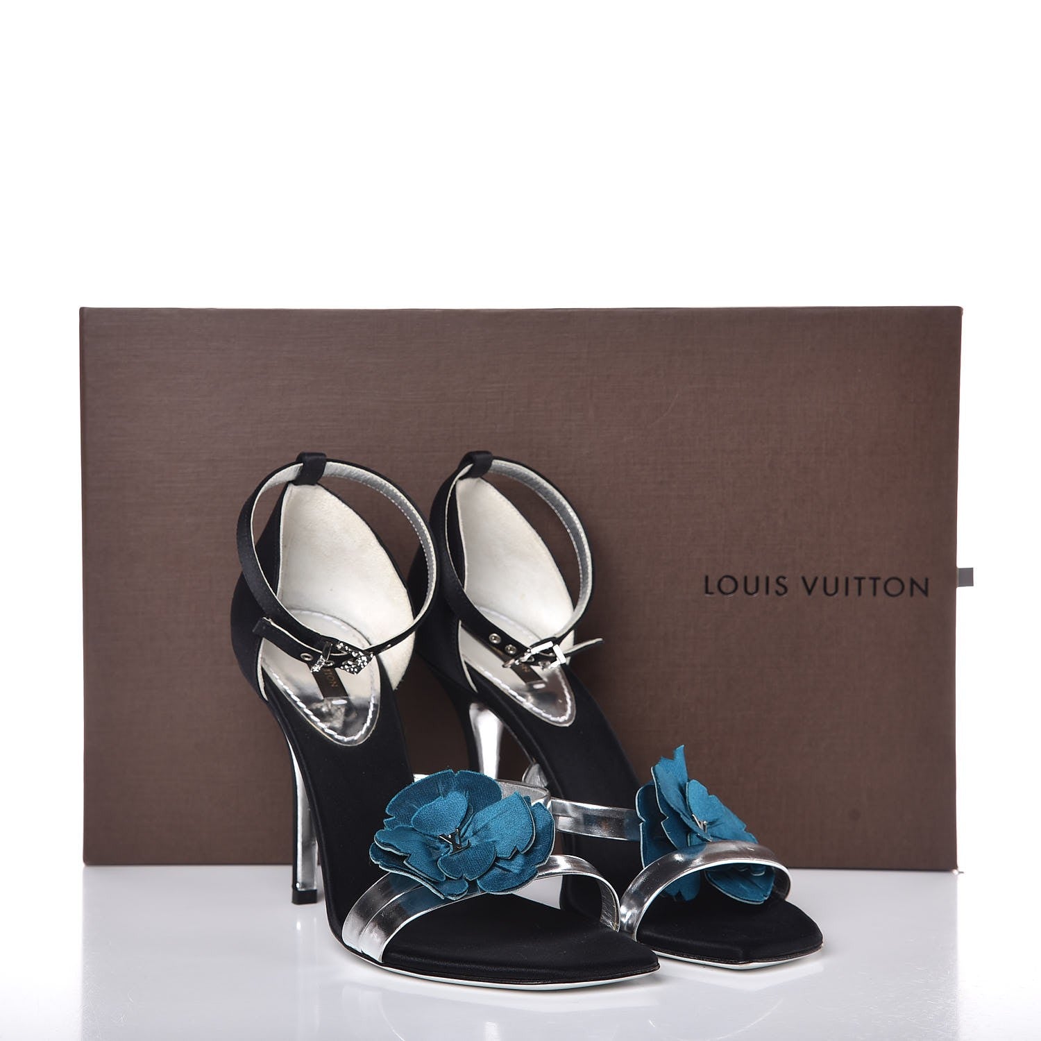 Louis Vuitton Satin Sandals 38.5 Black 10 of 10