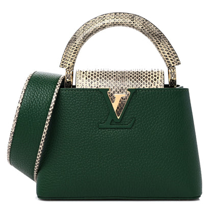 Louis Vuitton Taurillon Ayers Mini Capucines Emeraude 1 of 8