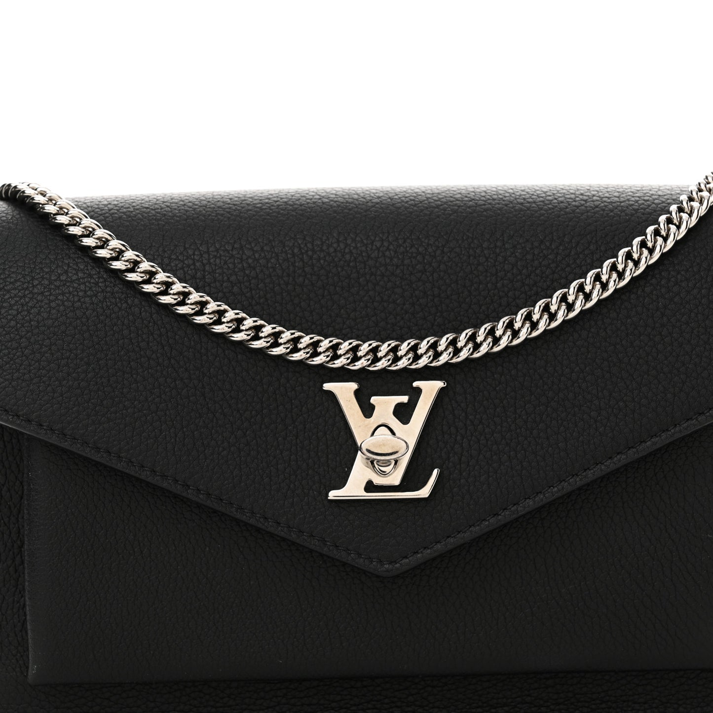 Soft Calfskin My Lockme Chain Pochette Black