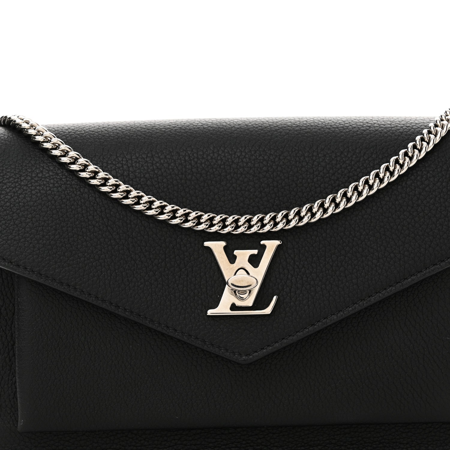 Louis Vuitton Soft Calfskin My Lockme Chain Pochette Black 8 of 10