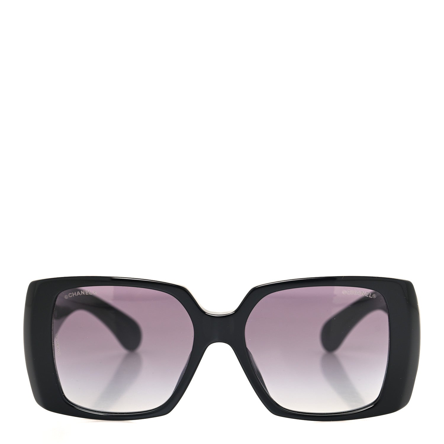 Chanel Acetate Rectangle Sunglasses 71551A Black 2 of 7