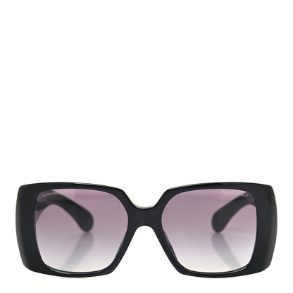 Chanel Acetate Rectangle Sunglasses 71551A Black 2 of 7