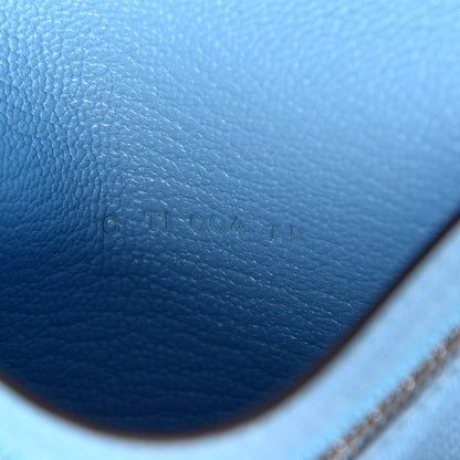 Hermes Chevre Mysore Bearn Compact Wallet Celeste 8 of 13