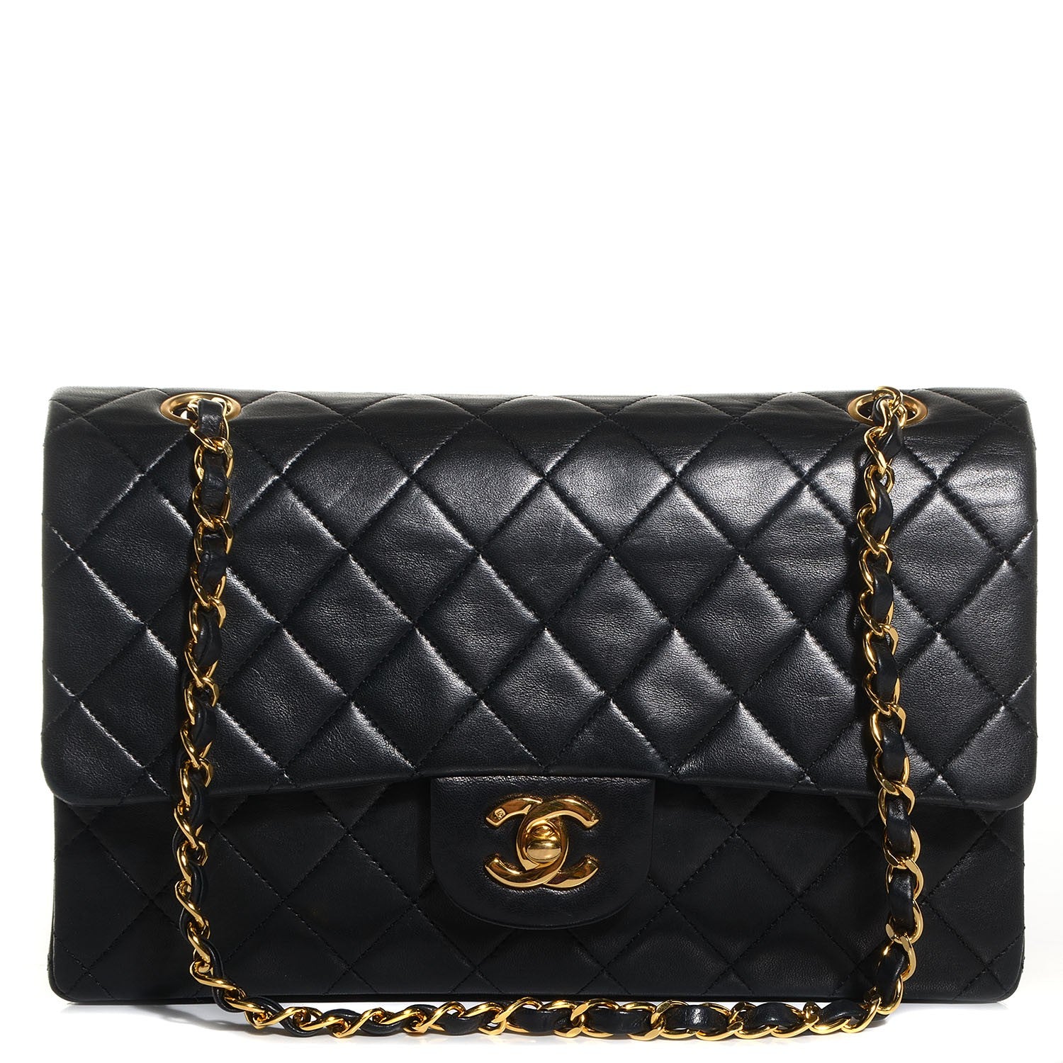 Chanel Lambskin Medium Double Flap Black 1 of 9