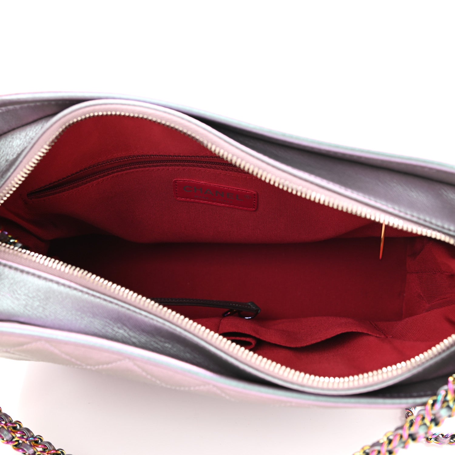 Chanel Iridescent Lambskin Calfskin Quilted Medium Gabrielle Hobo Light Purple 5 of 8