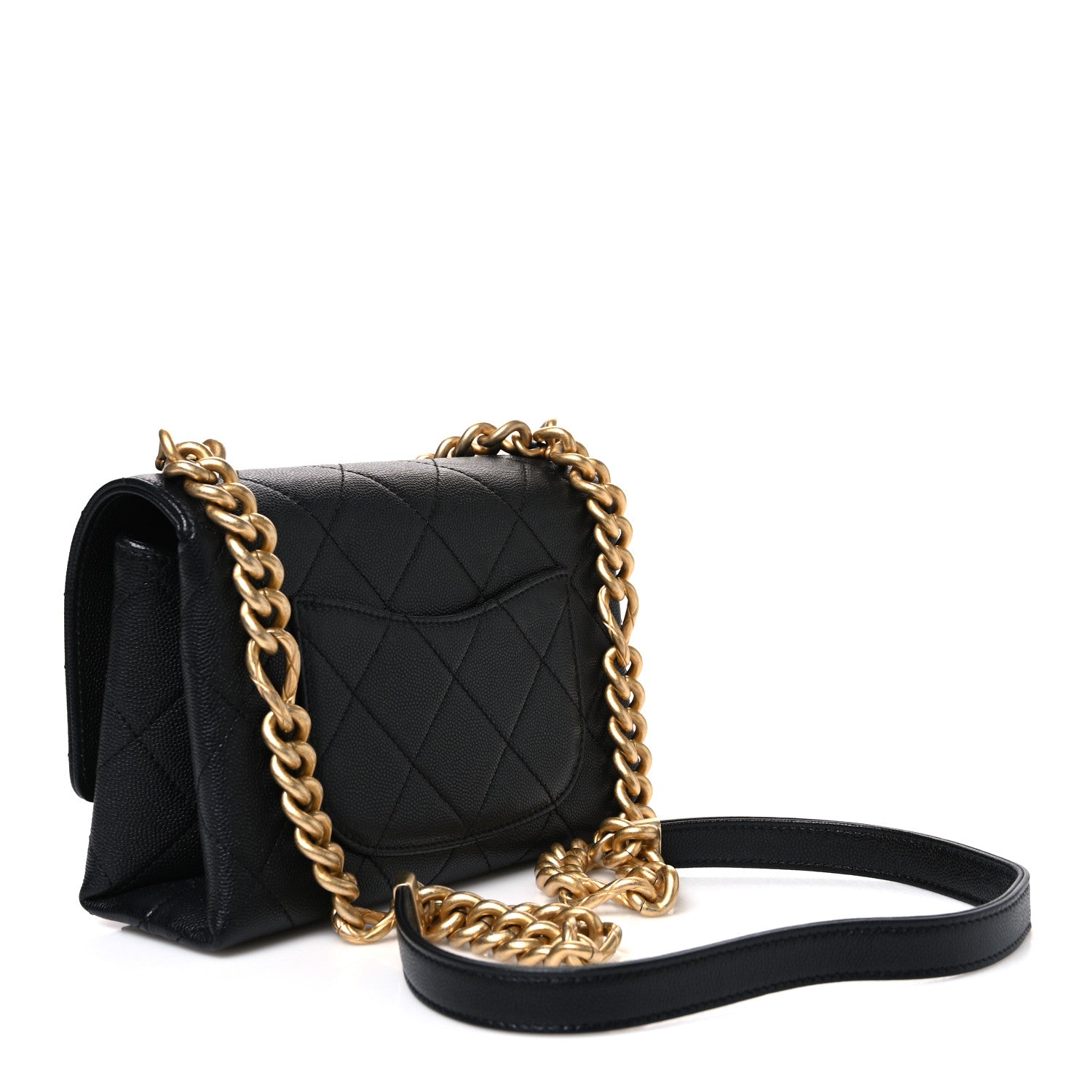 Chanel Caviar Quilted Mini Bracelet On Chain Flap Black 3 of 10