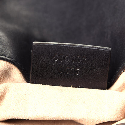 Gucci Calfskin Matelasse Super Mini GG Marmont Shoulder Bag Black 7 of 13