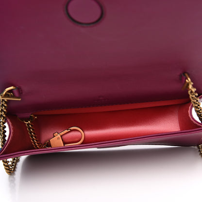 Gucci Velvet Matelasse GG Marmont Mini Bag Fuchsia Violet Cyclamen 6 of 10