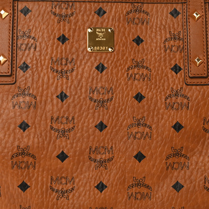 MCM Visetos Large Liz Reversible Shopper Tote Cognac 8 of 10