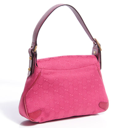 Gucci Monogram Small Horsebit Chain Flap Bag Fuchsia 3 of 7