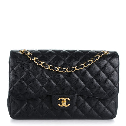 Chanel Caviar Quilted Jumbo Double Flap Black 1 of 8