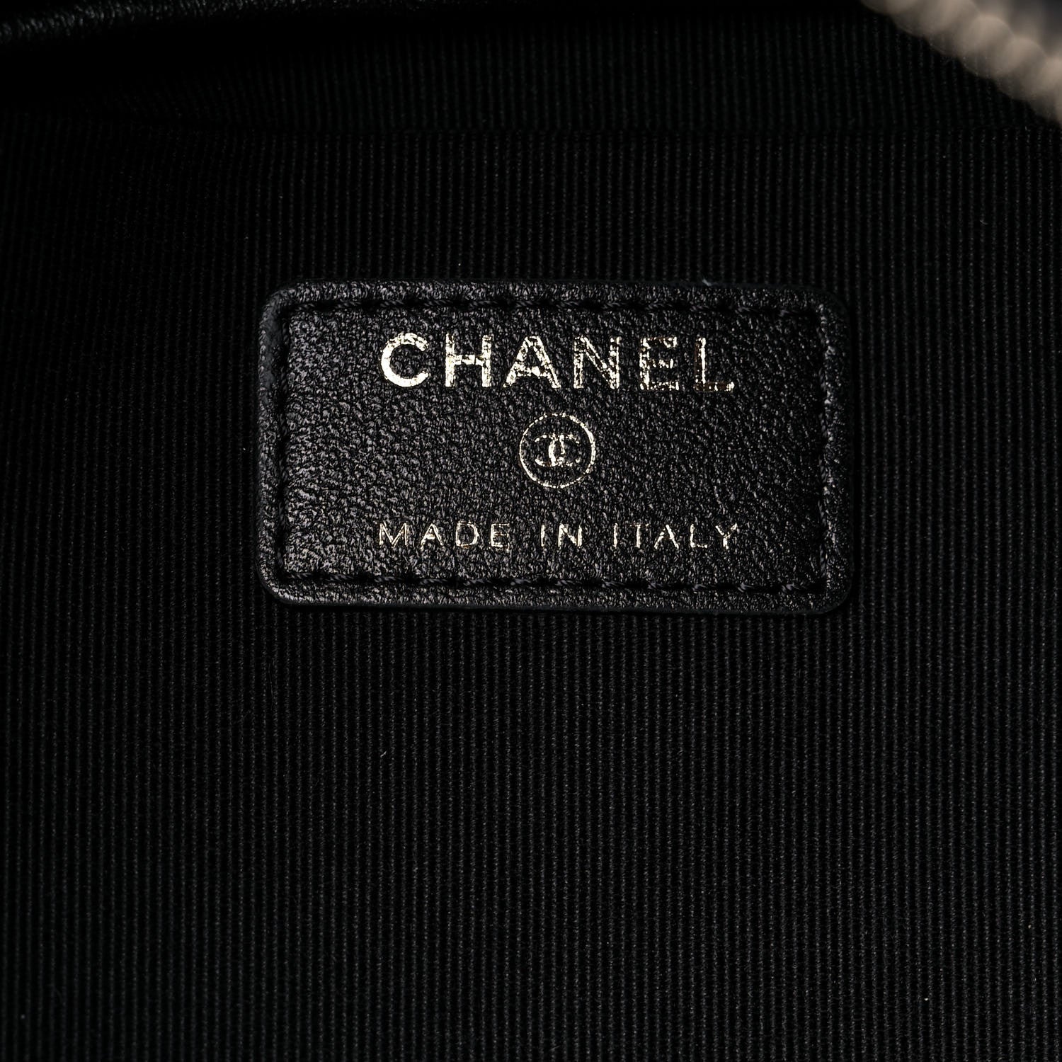 Chanel Nylon Grosgrain Lifestyle Pouch With Sleep Mask Black 8 of 14
