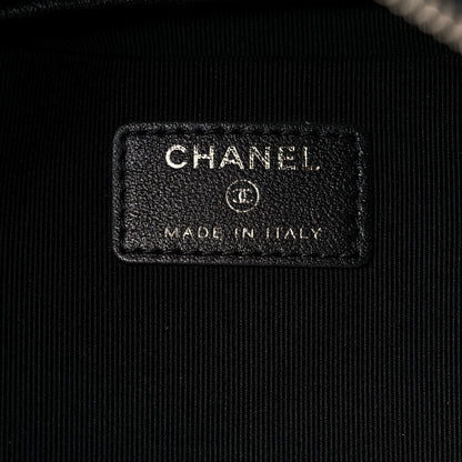 Chanel Nylon Grosgrain Lifestyle Pouch With Sleep Mask Black 8 of 14