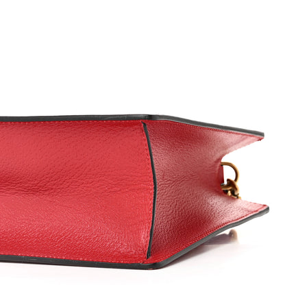 Gucci Grained Calfskin Small Animalier Top Handle Tote Red 10 of 10