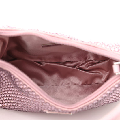 Prada Satin Crystal Mini Re-Edition 2000 Bag Alabastro 7 of 9