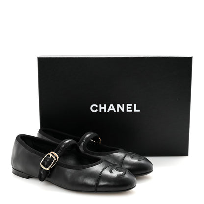 Chanel Lambskin Mary Jane Flats 36.5 Black 10 of 10