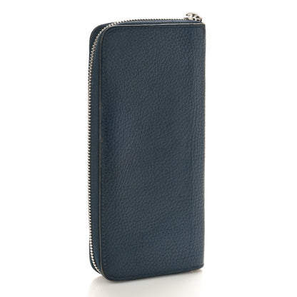 Louis Vuitton Taurillon Vertical Zippy Wallet Navy 3 of 10