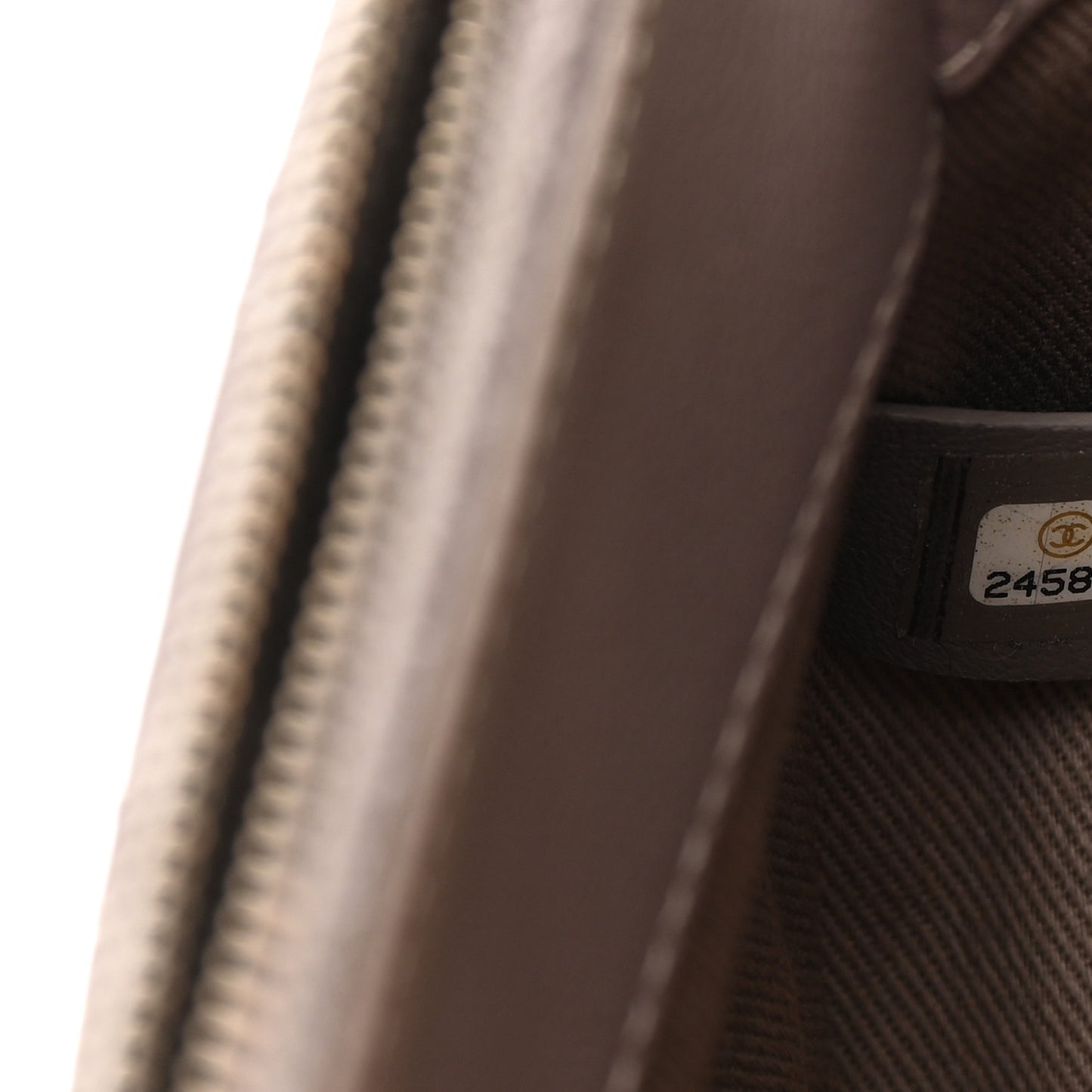 Shiny Calfskin Goatskin Quilted Small Coco Curve Messenger Flap Grey