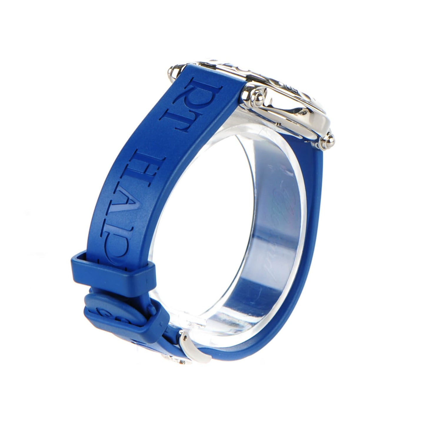 Stainless Steel Rubber Ruby Yellow Blue Sapphire 33mm Happy Sport Beach Fish Quartz Watch Black