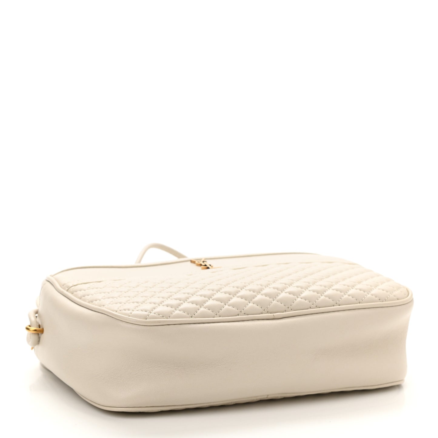 Lambskin Quilted Victoire Camera Bag Blanc Vintage