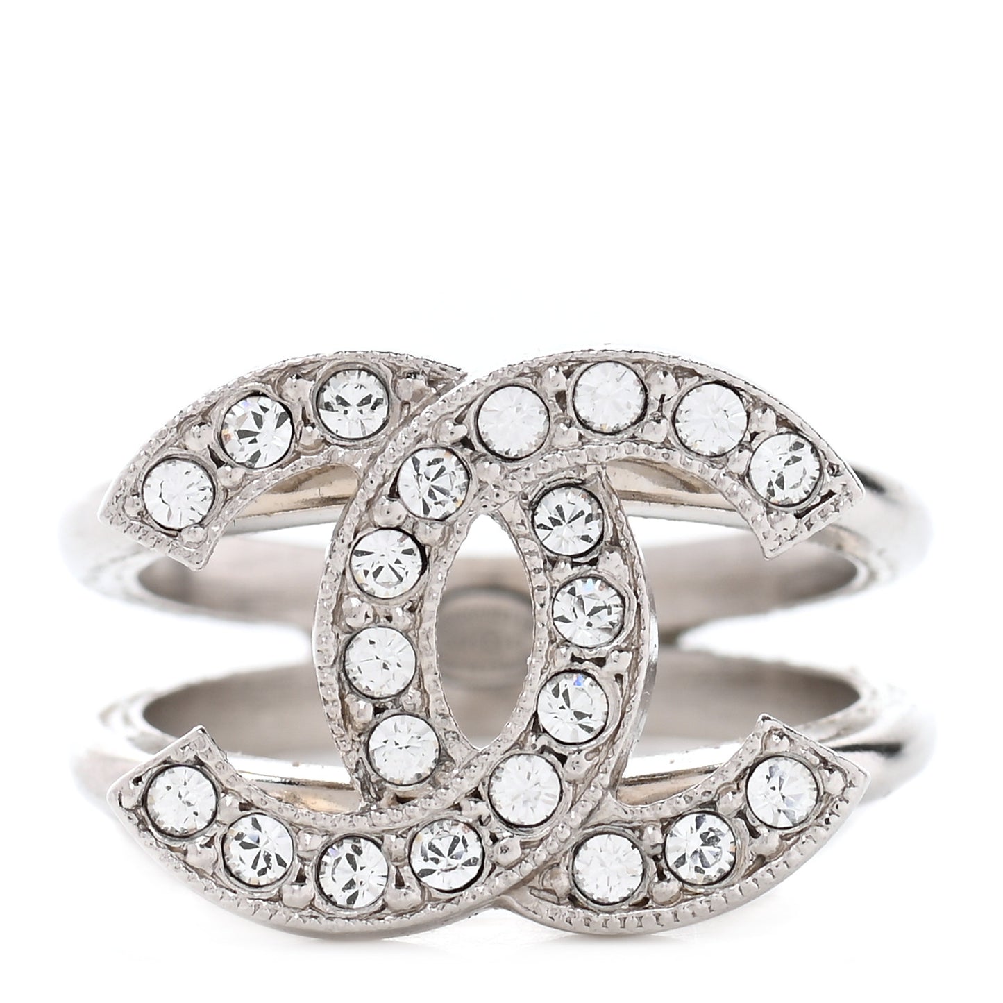 Crystal CC Ring 54 Silver