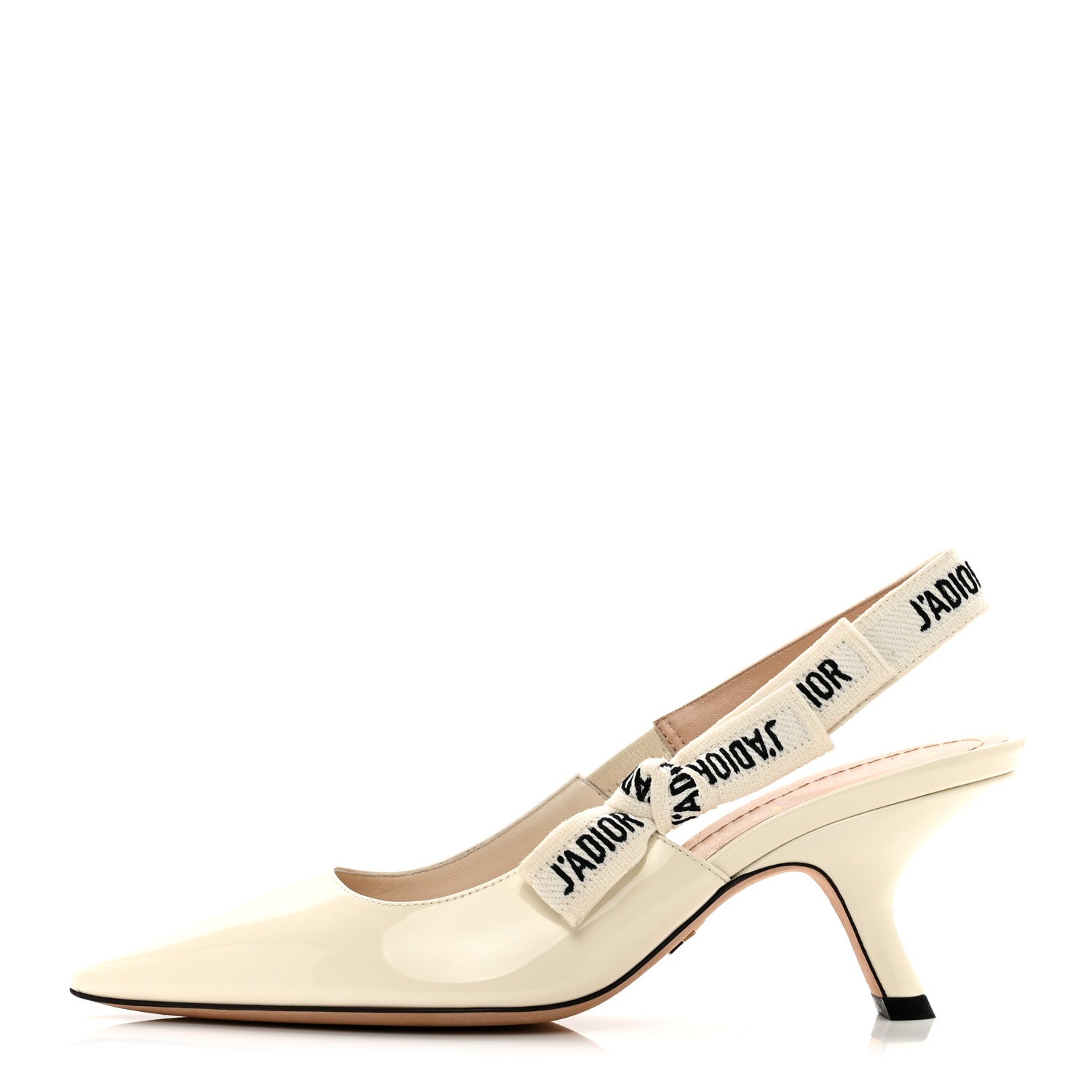 Christian Dior Patent Ribbon J'Adior Slingback 65mm Pumps 36 Off White 1 of 8