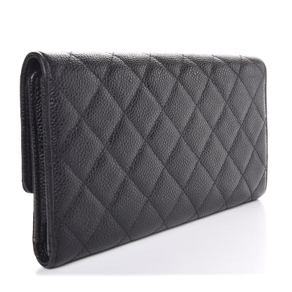 Chanel Caviar Quilted Flap Wallet Black 3 of 8