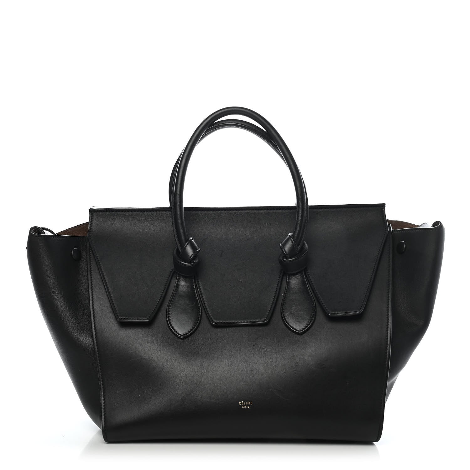 Celine Smooth Calfskin Small Tie Knot Tote Black 1 of 13