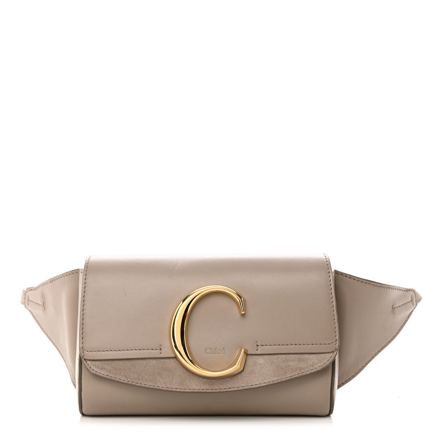 Calfskin Suede C Belt Bag Motty Grey