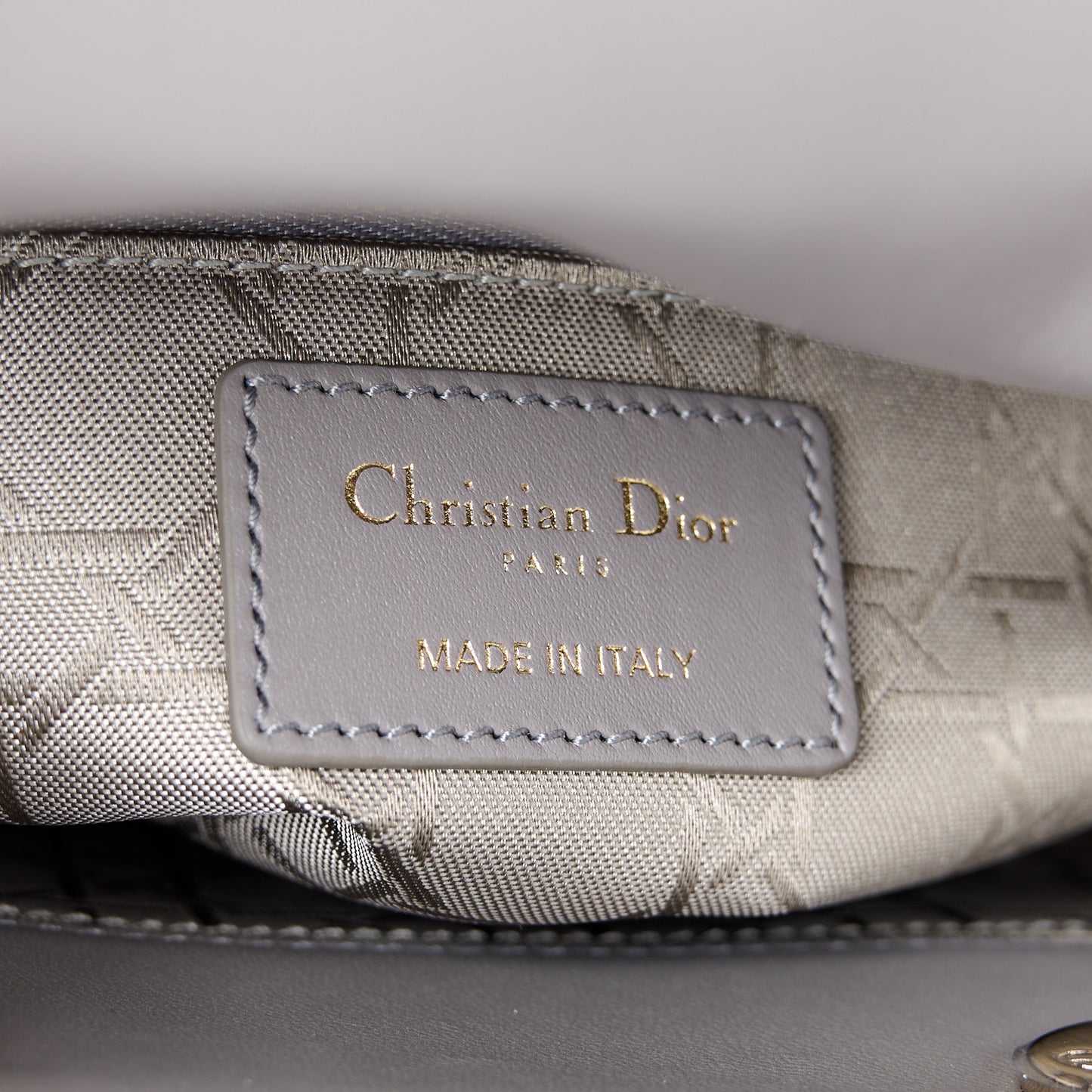 Lambskin Cannage Small My ABCDior Lady Dior Grey