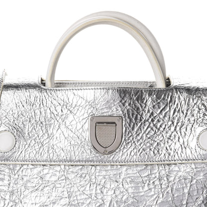 Christian Dior Metallic Calfskin Medium Diorever Flap Silver 10 of 10