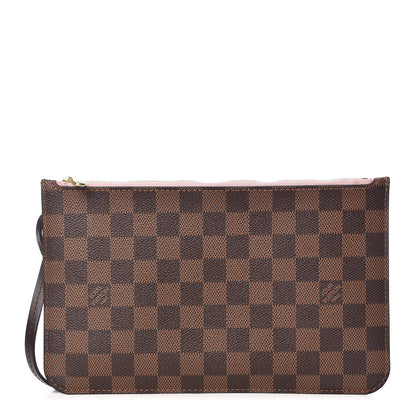 Louis Vuitton Damier Ebene Neverfull MM GM Pochette Rose Ballerine 1 of 7