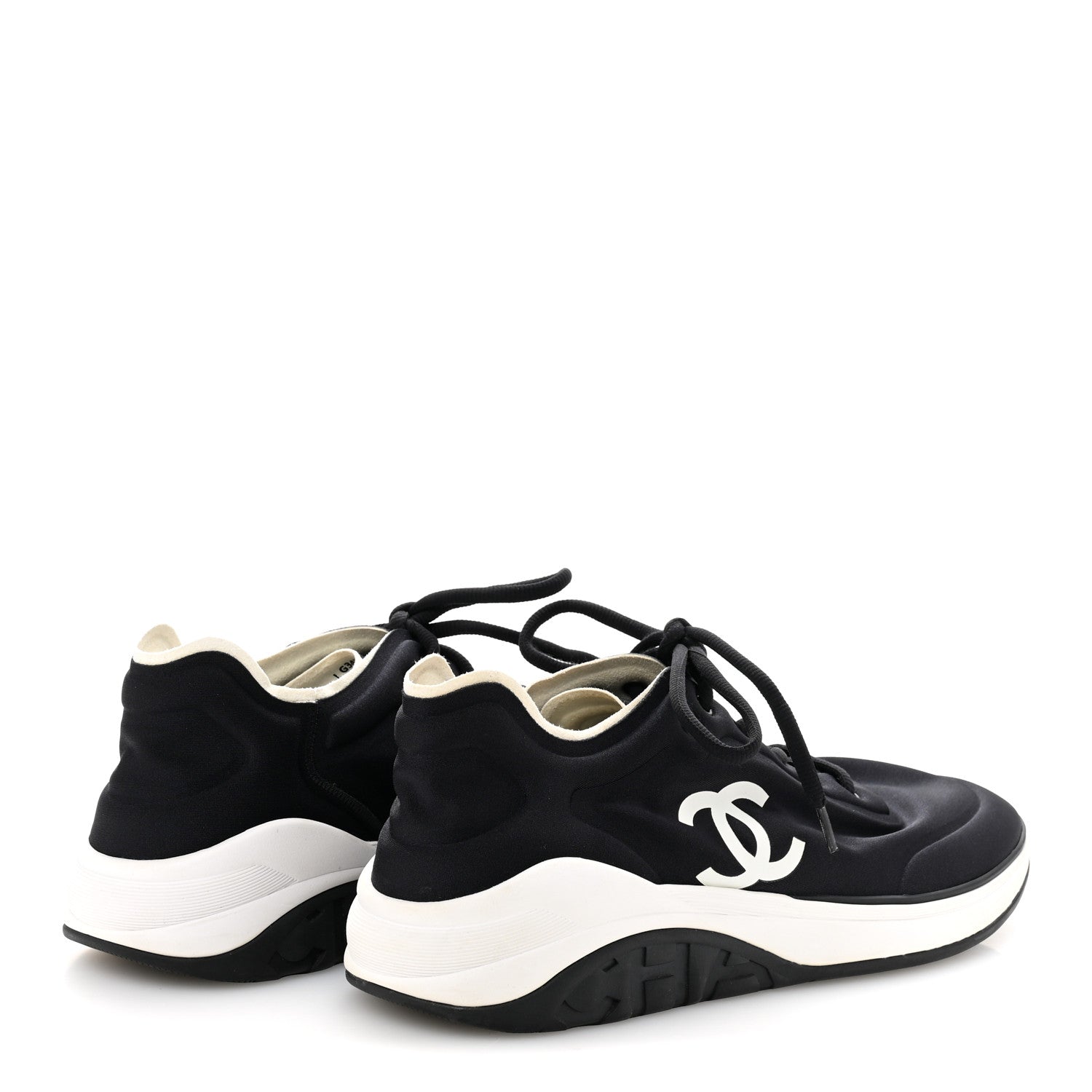 Chanel Mesh Lycra Thermoplastic Mens Sneakers 44 Black 5 of 8