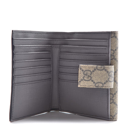 Gucci GG Supreme Monogram GG Pierce French Flap Wallet Ecru Grigio 5 of 9